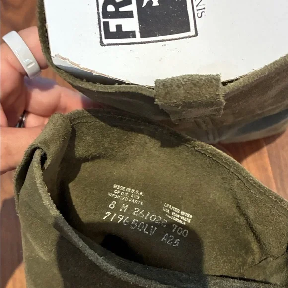 Frye Campus Riding Boot - Olive Suede Riding Boots - Picture 7 of 9